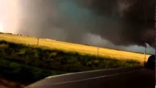 HD  Nearly Sucked Up  El Reno Wedge 2 6 Miles Wide  Worlds largest Super Tornado