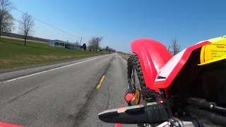 Honda,450l, wheelie