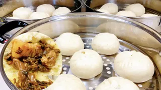 【梅菜扣肉包】咬上一口回味无穷！Braised Pork With Preserved Buns