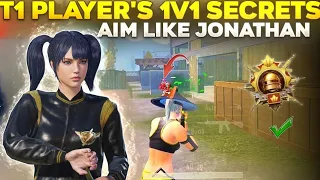 T1 PLAYER'S 1V1 SECRETS ⁉️ | HOW TO IMPROVE 1V1 IN BGMI | BGMI AIM ASSIST NOT WORKING SOLUTION 🔥