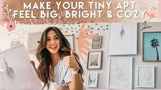 7 tips to make your home feel big, bright and cozy | how I decorated my tiny NYC studio