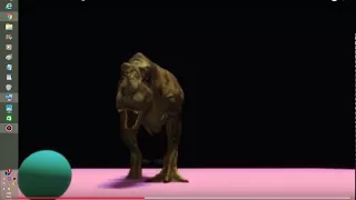 t rex playing with a ball 3d animation