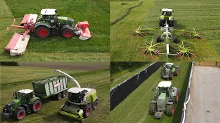 Grasernte 22 Mähen, Schwaden, Häckseln & Silieren / CLAAS JAGUAR 940 / FENDT 942, 826, 828, 936, 724