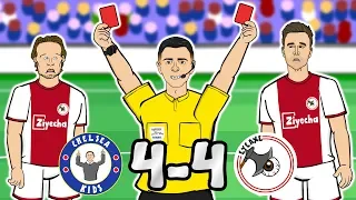 🔴2 SENT OFF! 4-4!🔴 Chelsea vs Ajax (Champions League 2019 Parody Goals Highlights 2 Red Cards)