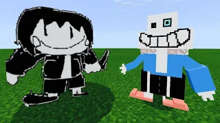 Underpants Chara vs Saness in Minecraft PE