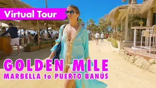 Golden Mile beachfront tour - Spring 2023 - Marbella to Puerto Banús immersive visual tour
