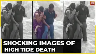 Video: Woman Swept Away By Wave At Mumbai’s Bandstand, Children Scream In Horror