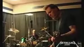 James Hetfield playing drums and Rob sings