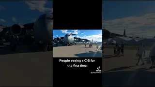 People Seeing a C-5 For the First Time #Oshkosh #Airventure #eaa #military #shorts