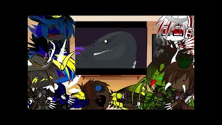 Kaijus react to gigachad vs Godzilla Gacha club