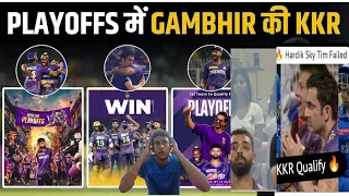 KKR vs MI: KKR BECOMES THE FIRST TEAM TO QUALIFY IYER, GAMBHIR AND HIS ARMY FOR IPL 2024 PLAYOFFS.🏆