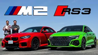 2023 BMW M2 vs Audi RS3 // DRAG RACE + LAP TIMES