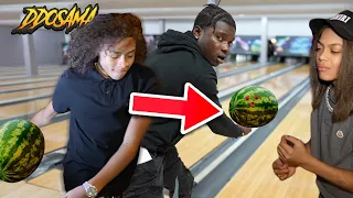 Went Bowling With A Watermelon!