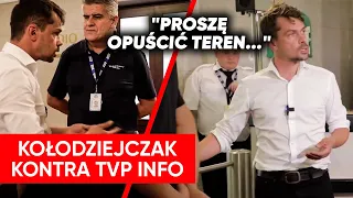 Nie wpuścili Kołodziejczaka do TVP.  Przyjechała policja. "Proszę opuścić teren"