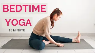 15 min Relaxing Bedtime Yoga | Yoga In Bed | Yoga For Better Sleep