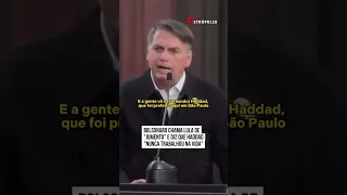 Bolsonaro chama Lula de "jumento" e diz que Haddad "nunca trabalhou na vida"