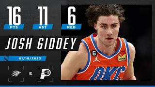 Highlights: Josh Giddey puts on passing display with double-double vs Pacers | #oklahomacitythunder