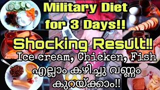 I Tried Military Diet for 3 Days the Result was Shocking | Fast Weight Loss in Just 3 Days