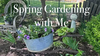 Garden With Me ~ Spring Plants Refresh ~ Concrete Decor ~ Containers