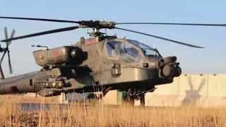 вертолет AH-64 Apache в действии