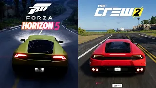 Forza Horizon 5 vs The Crew 2 Car Sounds Comparison