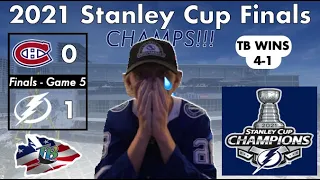Tampa Bay Lightning Fans REACTS | Stanley Cup Finals, Game 5 vs Canadiens | 2021 NHL Season | CHAMPS