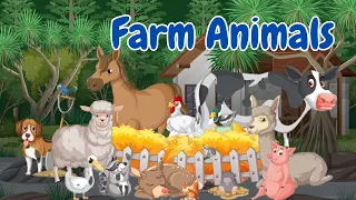 Learn Farm Animals Name - Farm Animals with Pictures - Farm Animals for Kids - Moko Loko Tv