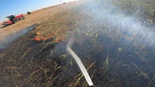 Swather caught feed field on fire 10-8-20 RFD3 saline co Ks