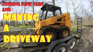 Making a Driveway with Asphalt Millings - Bobcat 743/Mustang 2050 skid steer