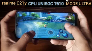 Test Mobile Legends mode ultra pakai cpu unisoc T610 di realme c21y