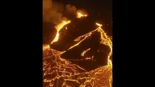 🔥 Drone Flyover Of The Fagradalsfjall Volcano, Iceland🌋🔥