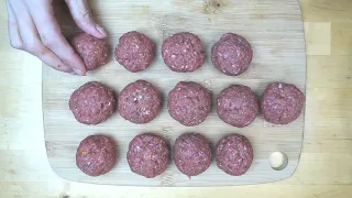 Meatballs with creamy mushrooms. Very tasty and simple recipe
