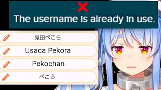 Pekora Can't Make Her Username "Usada Pekora" Because The Name Is Already Taken【ENG Sub/Hololive】