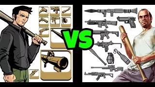 TODAS LAS ARMAS DE GTA III vs GTA 5