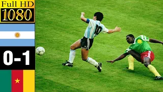 Argentina 0-1 Cameroon world cup 1990 | Full highlight | 1080p HD - Maradona