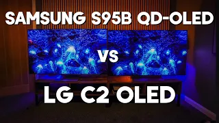 Samsung S95B QD OLED vs LG C2 OLED Head 2 Head Review