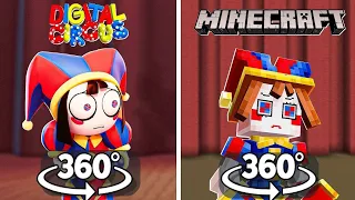 Sings The Amazing Digital Circus Theme ORIGINAL VS MINECRAFT | 360º VR