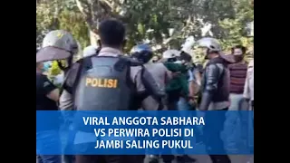 Viral Anggota Sabhara Vs Perwira Polisi di Jambi Saling Pukul