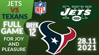 🏈New York Jets vs Houston Texans Week 12 NFL 2021-2022 Full Game Watch Online | Football 2021