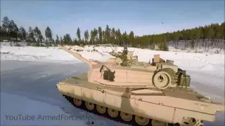 US Military Abrams Tanks DRIFTING on ICE & SNOW in Norway   YouTube