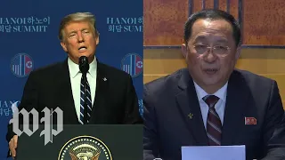 Watch: Trump and North Korean official contradict each other after summit collapse