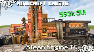 Minecraft Create: Self-Suficient T9 Steam Engine!