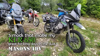 5 mods that make all the difference on my KLR 650 | Masons ADV |