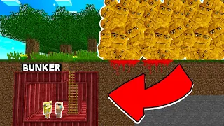 BUNKER SECRETO VS APOCALIPSIS DE GEGAGEDIGEDAGEDAGO EN MINECRAFT 😱| MICHI Y BEBE NOOB VS NUGGET MEME