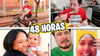 48 HORAS COMENDO SEM MINHA ESPOSA | Jeru e Cheru