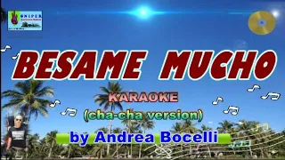 BESAME MUCHO cha-cha version karaoke female pitch by Andrea Bocelli