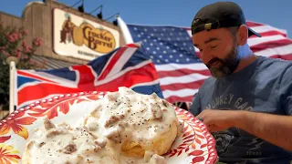 British Bloke tries Biscuits n' Gravy for the first time!