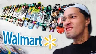 KICKFLIP EVERY BOARD IN WALMART!!