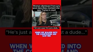 Woman dismissed from jury pool describes moment she saw Trump in court #shorts #Trump, #JuryDrama