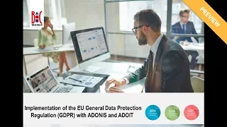 Implementation of the EU General Data Protection Regulation (GDPR) with ADONIS and ADOIT – Preview